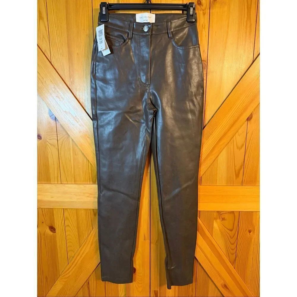 Aritzia Wilfred The Melina Skinny Vegan Faux Leather Pant Sz 0 nwt (6647)